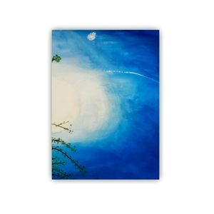Thin canvas painting of the sky